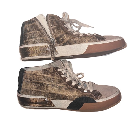 Dolce Vita Women’s Zoel Color Blocked Mixed Texture Leather Sneaker Size 8.5 - Picture 3 of 3